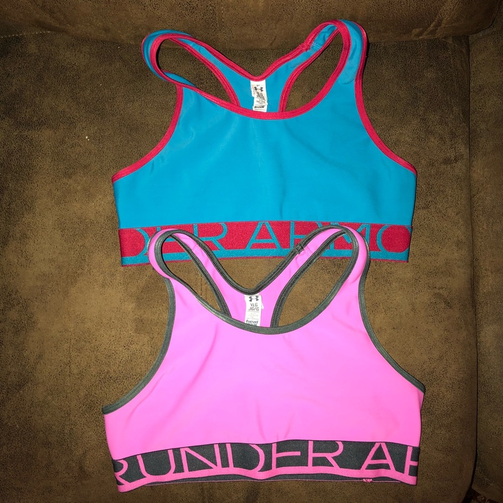 2 Under Armour YLG Sports Bras